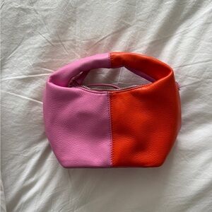 Two-Tone Pink and Orange Women's Bag